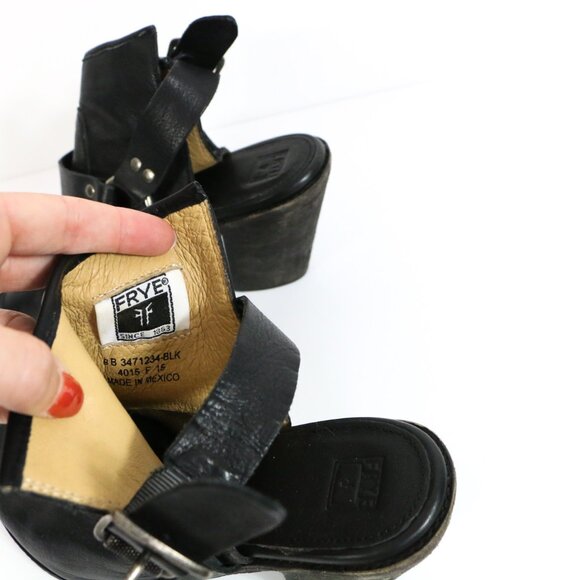 *Frye Black Izzy Harness Sling Back Bootie - Picture 7 of 8